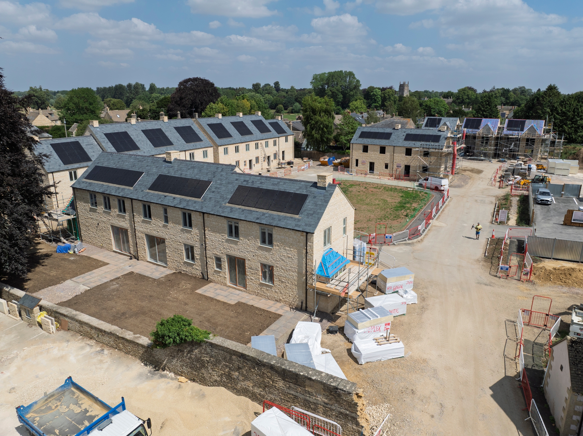 A drone shot of phase 1 in advanced stages
